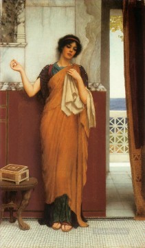 Idle Thoughts 1898 Neoclassicist lady John William Godward Oil Paintings